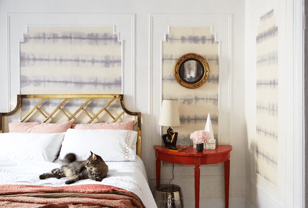 bedroom DIY fabric walls