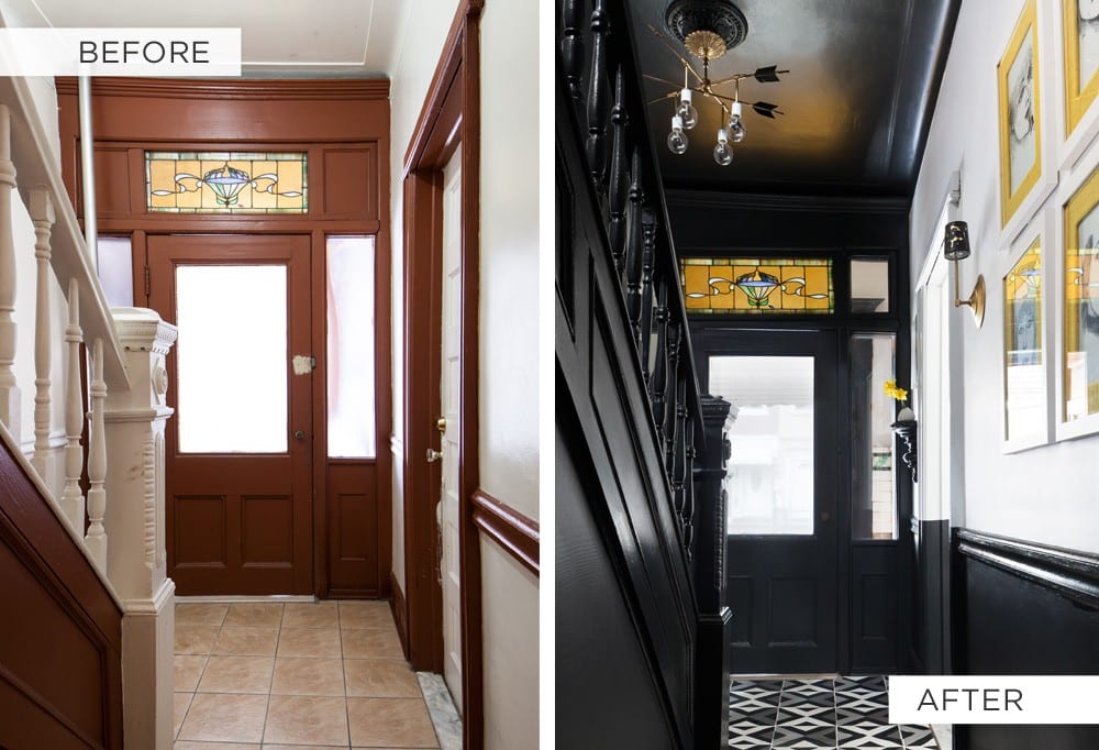 before and after entry way