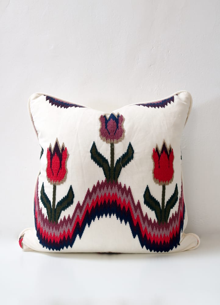 pillow with flowers