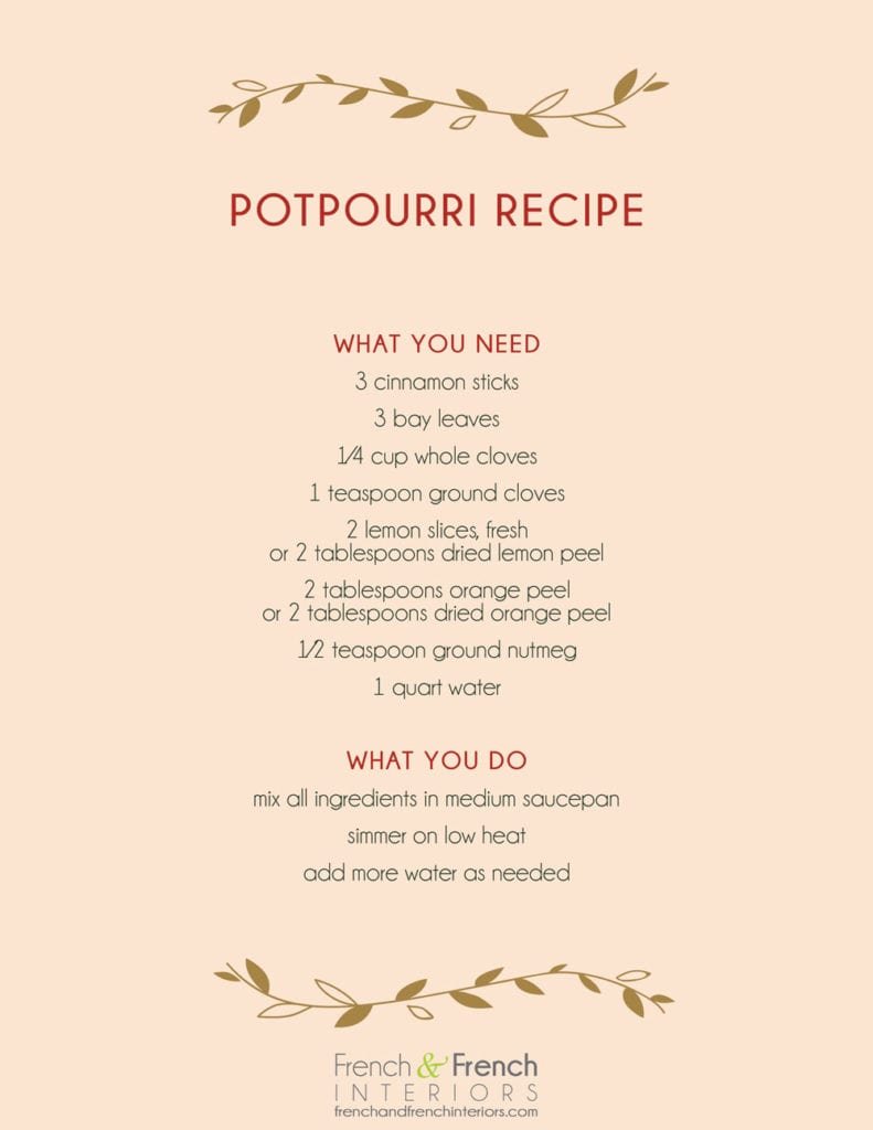 French and French potpourri recipe