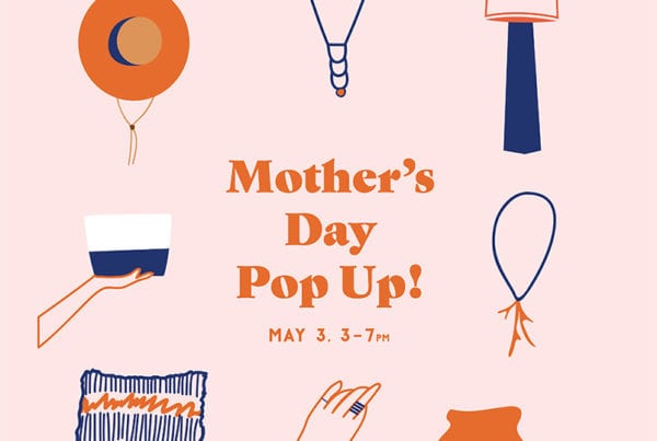 Flier for Mother's Day Pop up with digital illustrations