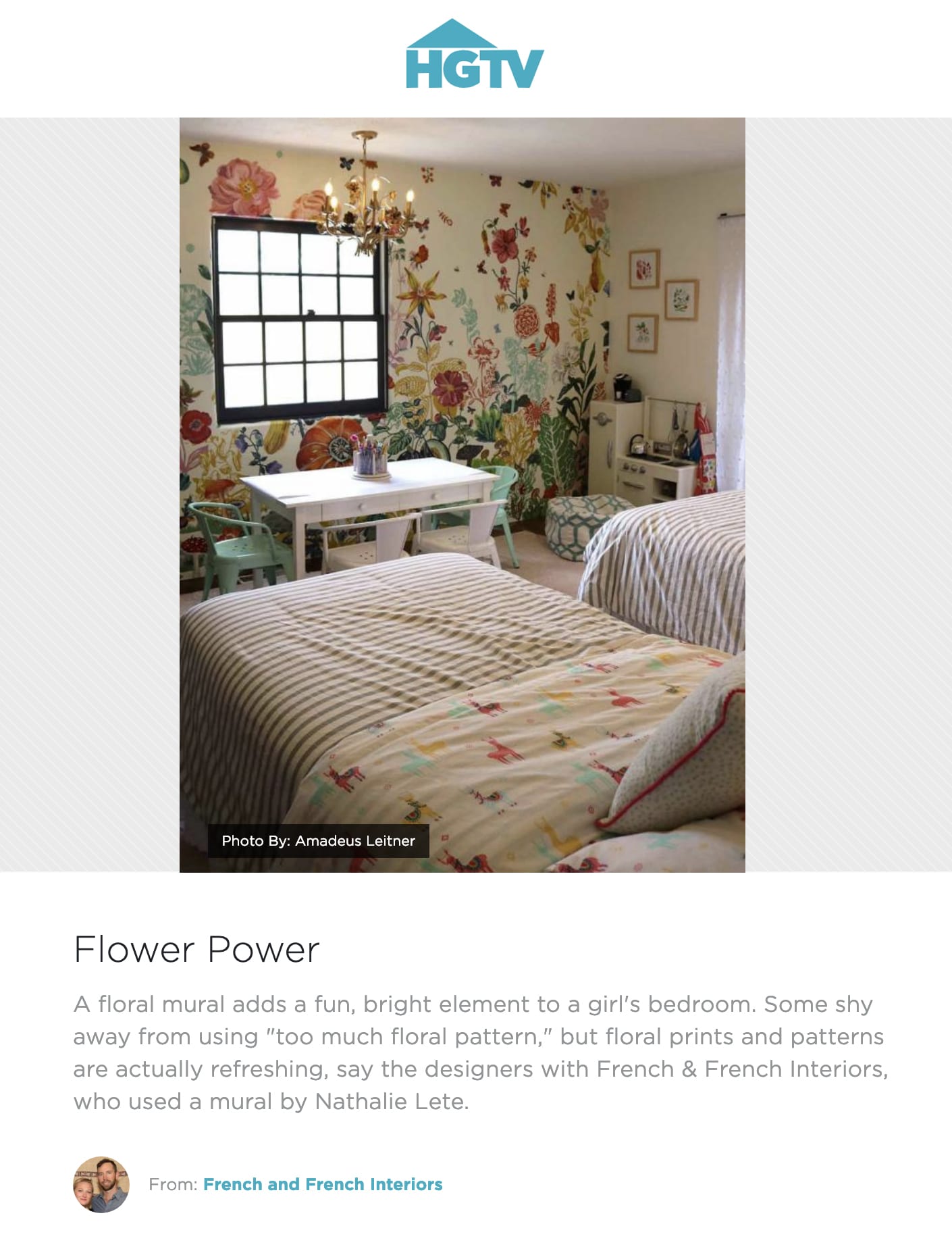 flower power hgtv article featuring french and french interiors