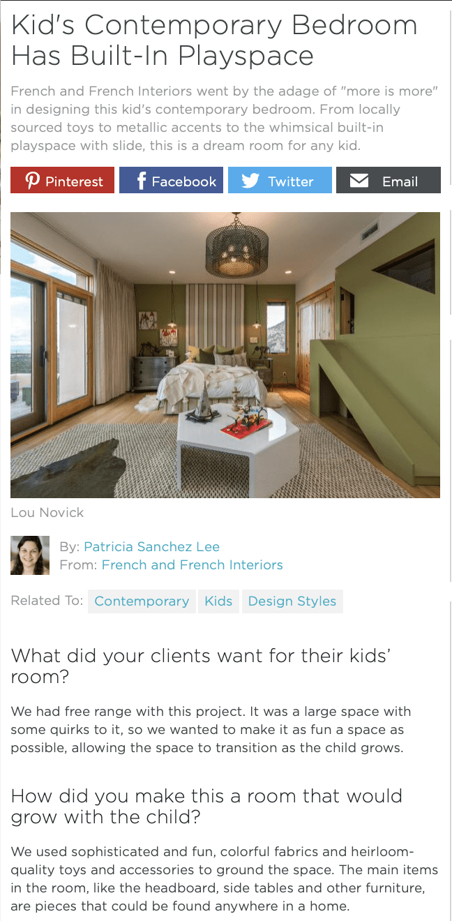 Hgtv kids contemporary bedroom article featuring french and french interiors