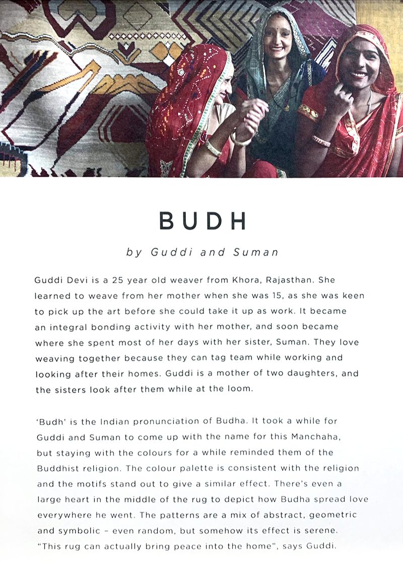 Budh custom rug Jaipur living artisan story