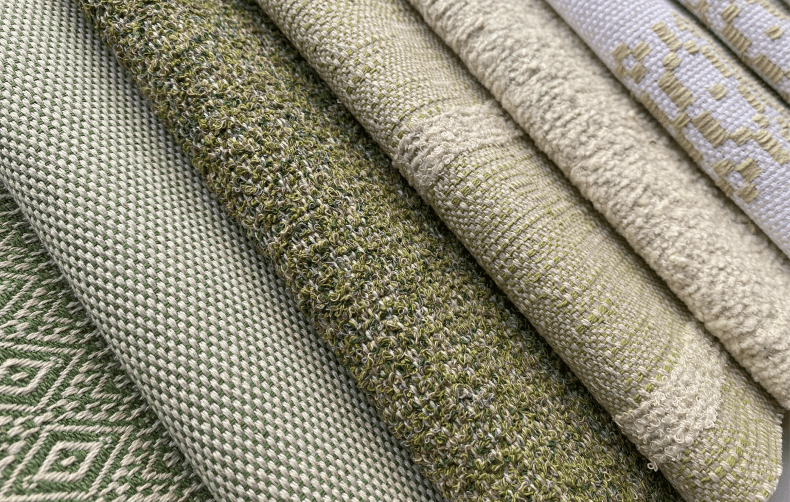 Crypton boucle fabrics in natural earthy tomes