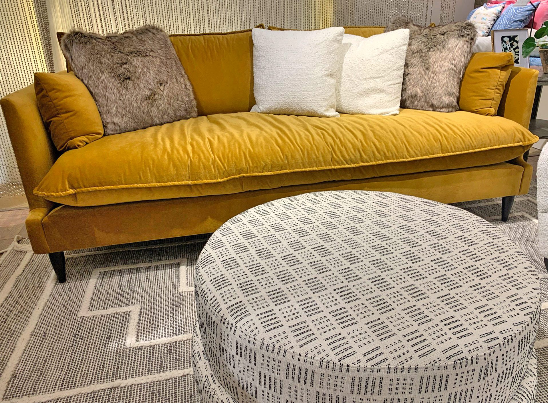 Norwalk-yellow-velvet-couch-high-point-market